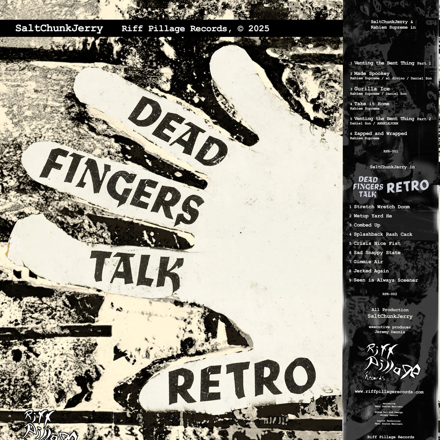 SaltChunkJerry and Rahiem Supreme: Dead Fingers Talk Raps/ Dead Fingers Talk Retro BEIGE