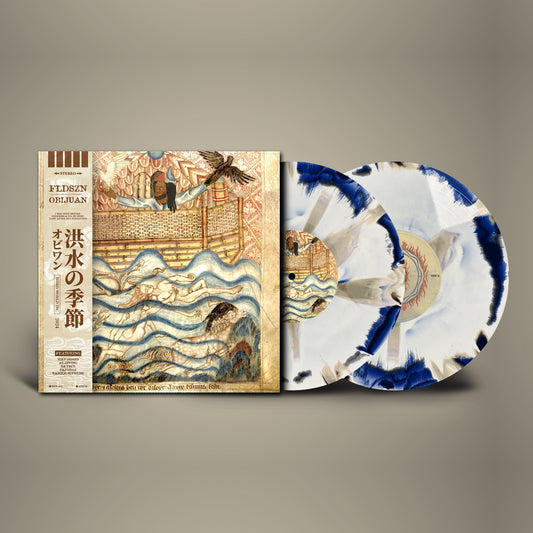 Obijuan-FLDSZN: Double LP (3 Color Variant: "FLDSZN" White, beige and ocean blue.